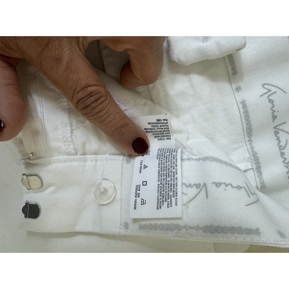 Gloria Vanderbilt‎ Charlene Women's White Stretch Pants 5 design Pockets Size 12 - Picture 12 of 14